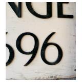 Vintage Egypt Grange No. 1696 Large Wooden Lodge Sign - Raised Black Lettering - photo 3