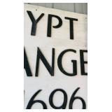 Vintage Egypt Grange No. 1696 Large Wooden Lodge Sign - Raised Black Lettering - photo 6