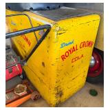 Vintage Royal Crown Cola Yellow Metal Advertising Cooler - RC Cola General Store Collectible