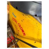 Vintage Royal Crown Cola Yellow Metal Advertising Cooler - RC Cola General Store Collectible - photo