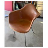 Vintage Herman Miller Eames Fiberglass Armchair - Terracotta Brown - Mid-Century Modern