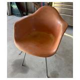 Vintage Herman Miller Eames Fiberglass Armchair - Terracotta Brown - Mid-Century Modern - photo 2
