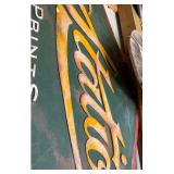 Large Vintage - Station - Print Shop Sign - Diamond-Shaped Metal Advertising w/ Raised Letterin - ph