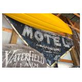 Large Vintage Motel Roadside Advertising Sign - Possible Historic Manistee, Michigan Landmark