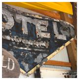 Large Vintage Motel Roadside Advertising Sign - Possible Historic Manistee, Michigan Landmark - phot