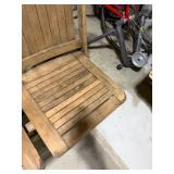 Antique Heywood-Wakefield Wooden Ship Chairs - Nautical Folding Double Seat - Set of 3 Pairs - photo