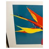 Large Signed Paradise Found Bird of Paradise Floral Art Print - Framed Contemporary Artwork - photo 