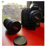 Nikon D700 DSLR Camera with Battery Grip, 2 Nikkor Lenses & Canon Zoom Lens - Working