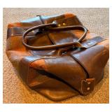 Murphy Woods Handmade Leather & Harris Tweed Plaid Travel Duffel Bag - Never Used (1 of 3)