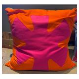 Handmade Prototype Oversized Accent Pillow - Orange & Fuchsia - Insert Included (1 of 3)