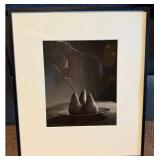 Todd Zodistowski Black & White Still Life Photograph - Three Pears, Framed Michigan Art.
