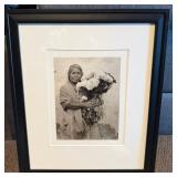 David Lubbers Signed Photograph - Malinalco, Mexico Flower Seller - 1957 - Framed