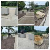 Akron, Ohio: Institutional Landscaping Boulders and Concrete Planters