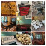 Elkins, WV: Estate of Elaine Douglas: Furniture, Jewelry, Glassware, Tools, Patio & Garden Decor &