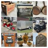 Morgantown, WV: 2025 Golf Cart, 2015 Box Trailer, Antiques, Tools & Collectibles