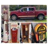 Truck, Cars, Trailer, Man Cave Liquidation Auction 