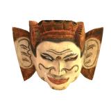 Vtg Balinese Topeng theatre dance mask Juru Luh wall art www.SouthJerseyAuction.com