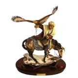 Extremely Rare Bronn bisque porcelain Mongolian Wolf Hunter www.SouthJerseyAuction.com