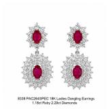 Ruby & Diamond Earrings