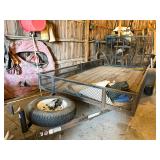 single axle flat trailer