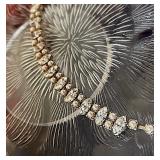 Designer Fenichel Crystal Faux Pearl Choker 