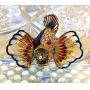 Adolph Katz CoroCraft Lionfish Brooch Alfred Philippe Trifari Fruit Basket 14K & 18K Gold Charms 