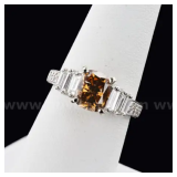 Natural Diamonds and 18K Gold Ring