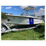 1989 Sea Ark Vee 21' Patrol Boat, Volvo Penta Engine & Load Rite Trailer