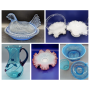 Lilburn Estate Auction Gold, Sterling, Designer Jewelry Fenton Glass Indian Clothing