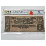 CONFEDERATE 10 DOLLAR BILL