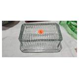 GLASS BUTTER DISH