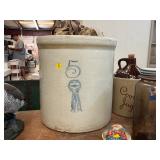 STONEWARE CROCK 5 GALLON