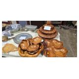 WOODEN BOWL ETC LOT