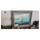FRAMED BOAT PICTURE DECOR