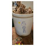STONEWARE CROCK 5 GALLON