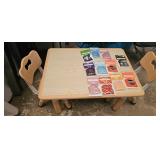 CHILDS TABLE AND CHAIRS