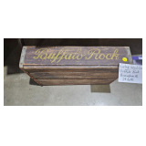 WOODEN CRATE BUFFALO ROCK