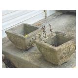 2 CONCRETE PLANTERS