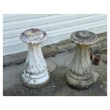 2 BIRD BATH PEDESTALS