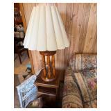 SIDE TABLE AND LAMP