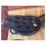 CAST IRON MUFFIN PANS AND LIDS