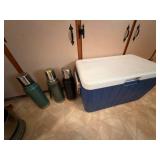 COLEMAN COOLER AND THERMOSES