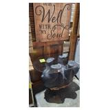 GLASS TOP BEAR TABLE