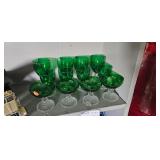 GREEN DRINKING GLASSES