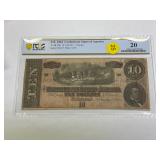 CONFEDERATE 10 DOLLAR BILL