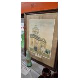 FRAMED PICTURE GILES COUNTY COURTHOUSE