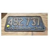 VINTAGE LICENSE TAG INDIANA