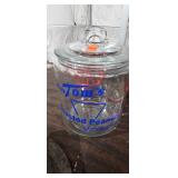 GLASS LANCE CANISTER WITH LID