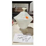 MILK GLASS CANDY DISH