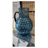 BLUE HOBNAIL PITCHER